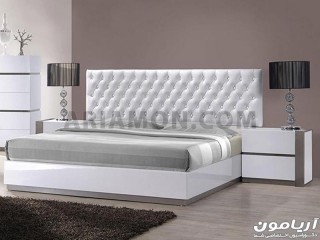 تخت خواب سفید هایگلاس تخت خواب سفید هایگلاس