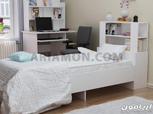 تخت خواب سفید نوجوان تخت خواب سفید نوجوان