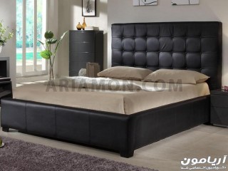 تخت خواب مشکی چرم تخت خواب مشکی چرم