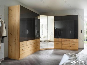 کمد لباس مشکی چوبی کمد لباس مشکی چوبی