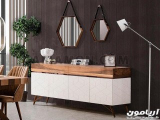 آینه کنسول مدرن لاکچری دوتکه آینه کنسول مدرن لاکچری دوتکه