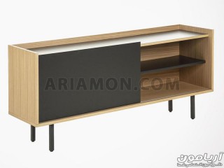 کنسول چوبی مدرن سیاه چوبی