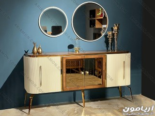 آینه کنسول سفید آینه کنسول سفید