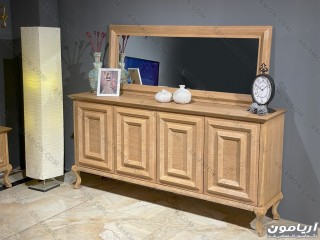 آینه کنسول چوبی نئوکلاسیک سندبلاست آینه کنسول چوبی نئوکلاسیک سندبلاست