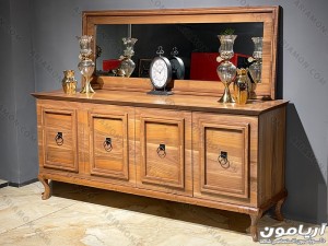 آینه کنسول سبک کلاسیک چوبی