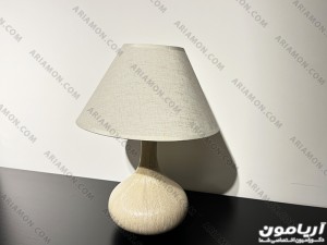 آباژور سفید توپی ، آباژور صدفی شیاری آباژور سفید توپی ، آباژور صدفی شیاری