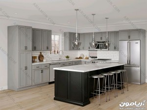 کابینت کلاسیک طوسی ساده