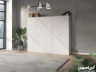 تخت کم جا دو نفره سفید