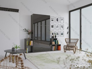 تخت تاشو مشکی هایگلاس