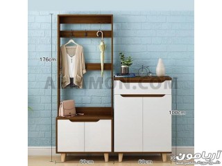 جا کفشی کنسولی با جا لباسی جا کفشی کنسولی با جا لباسی