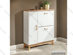 کمد کفش داشبوردی سفید پایه دار کمد کفش داشبوردی سفید پایه دار