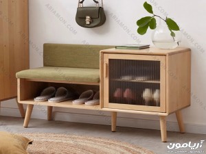 جاکفشی شیشه ای نشیمن دار