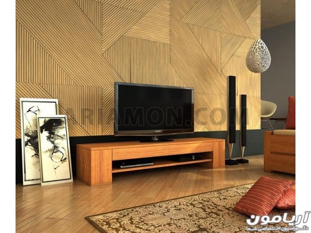 میز تلویزیون چوبی ساده