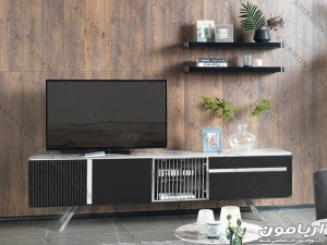 میز تلویزیون سنگی پایه استیل
