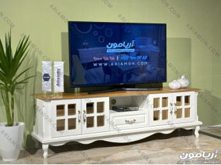 میز تلویزیون نئوکلاسیک سفید میز تلویزیون نئوکلاسیک سفید