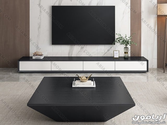 میز تلویزیون سیاه و سفید
