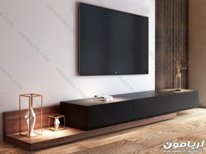 ميز تلويزيون لاکچری کشویی دو تکه بزرگ