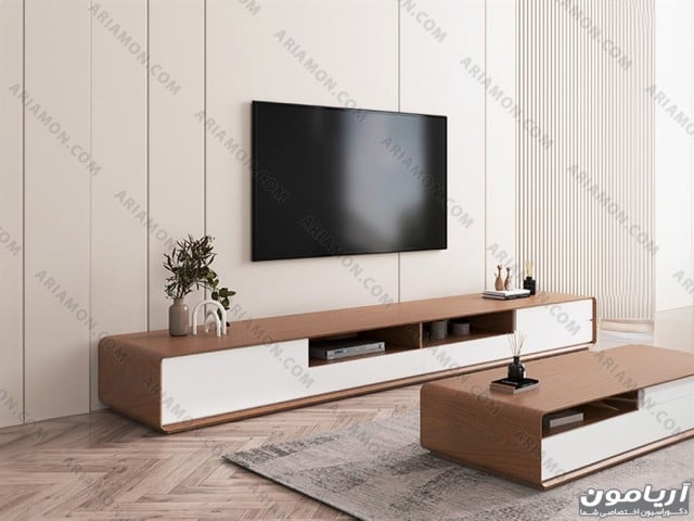 میز تلویزیون مدرن چوبی