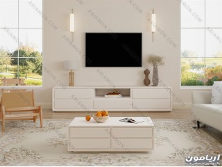 میز تلویزیون سفید میز تلویزیون سفید