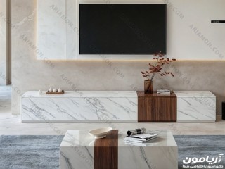 میز تلویزیون ام دی اف طرح ماربل میز تلویزیون ام دی اف طرح ماربل