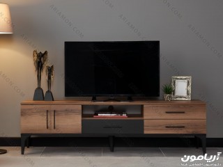 میز تلویزیون ام دی اف طرح چوب میز تلویزیون ام دی اف طرح چوب