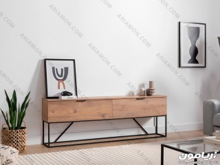 میز تلویزیون ام دی اف چوبی پایه بلند میز تلویزیون ام دی اف چوبی پایه بلند