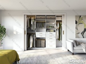 کمد دیواری با درب ریلی 