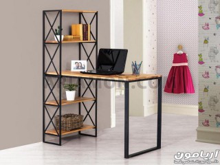 میز کامپیوتر چوب و فلز