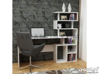 میز کامپیوتر و کتابخانه