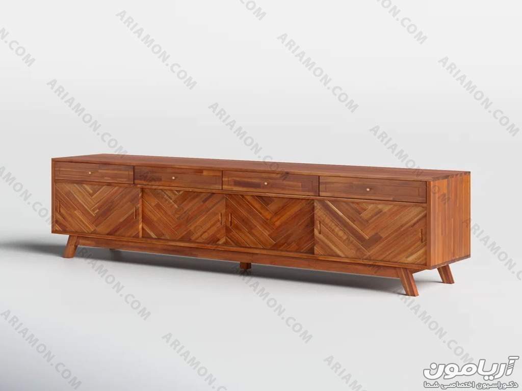 میز تلویزیون چوبی ساده مینیمال